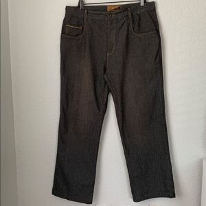 Kik Wear Men’s Black Striped Denim Jeans Size 38